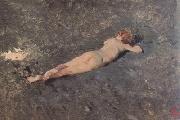Marsal, Mariano Fortuny y Nude on the Beach at Portici (nn02) Sweden oil painting artist